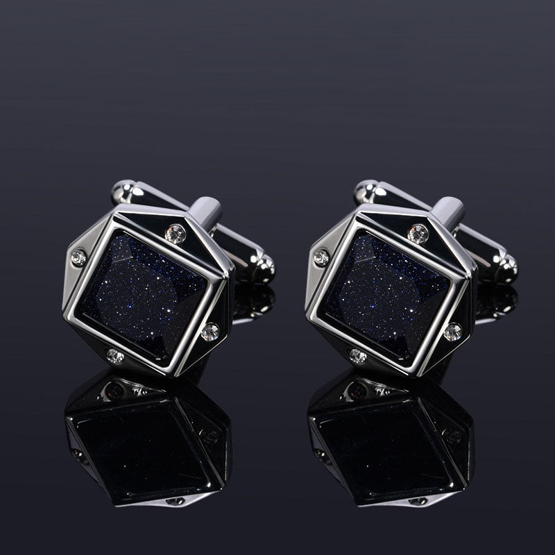 Multifaceted Inlay Crafted Shirt Cufflinks - www.tuxedoaction.com