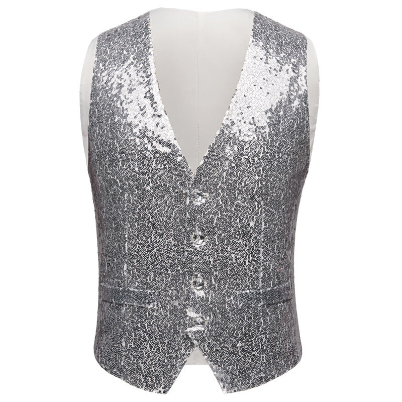 silver dress vest Mens Dress Vest In Formal Silver Gray