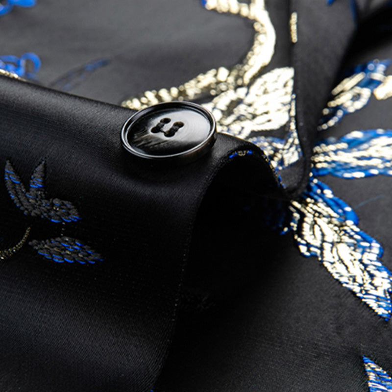 Blue Bird Embroidery Suit details 3