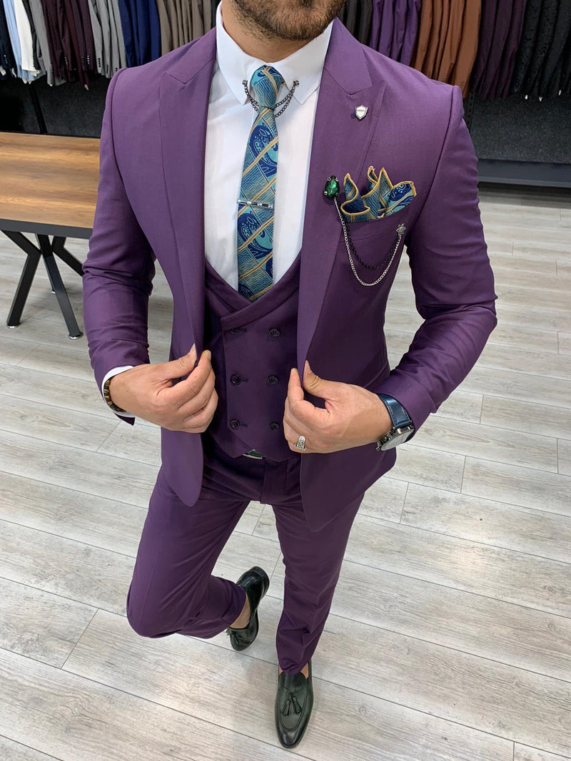 A Look at the Allure of Purple Suits and Tuxedos