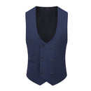 Plaid Navy Suit vest