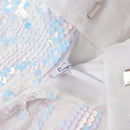 Men's Fashion Sequin White Pants