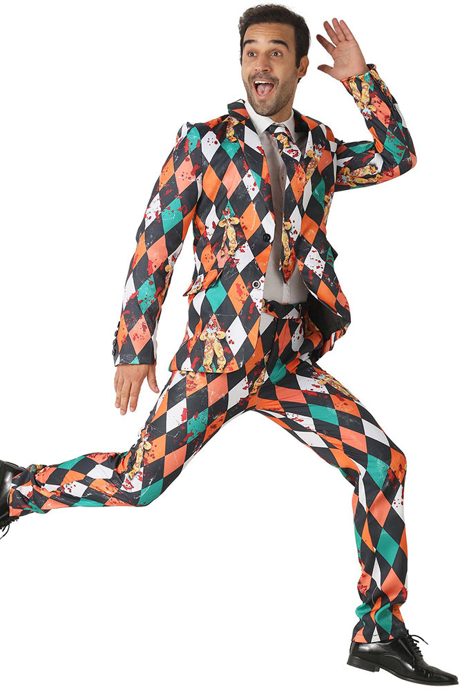Colorful Argyle Pattern Suit - 2