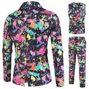 Traje negro de 3 piezas para fiesta de hombre