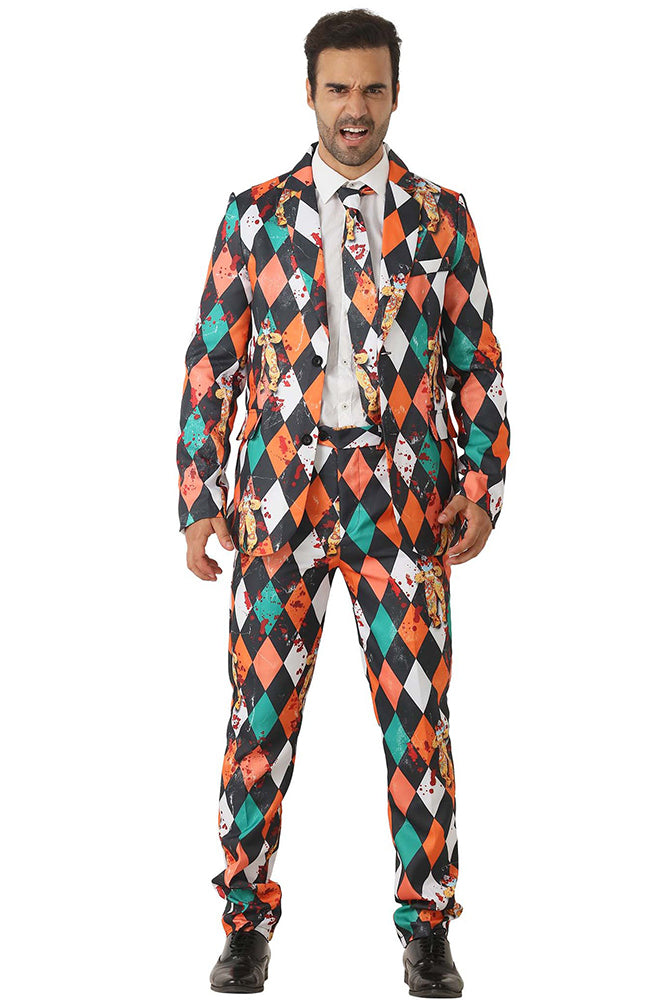 Colorful Argyle Pattern Suit - 1