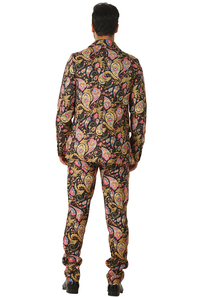 Colorful Paisley Print Suit back