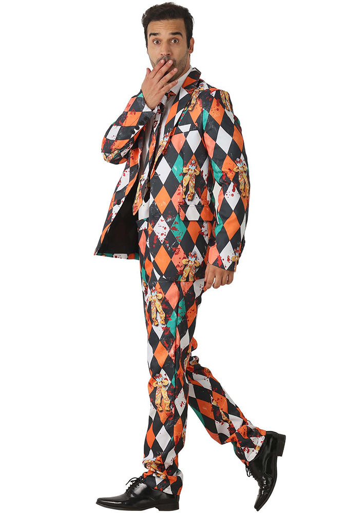Colorful Argyle Pattern Suit