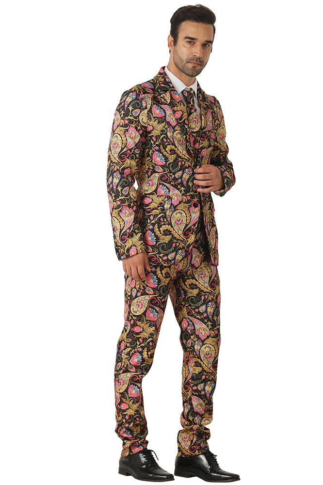 Colorful Paisley Print Suit details - 2