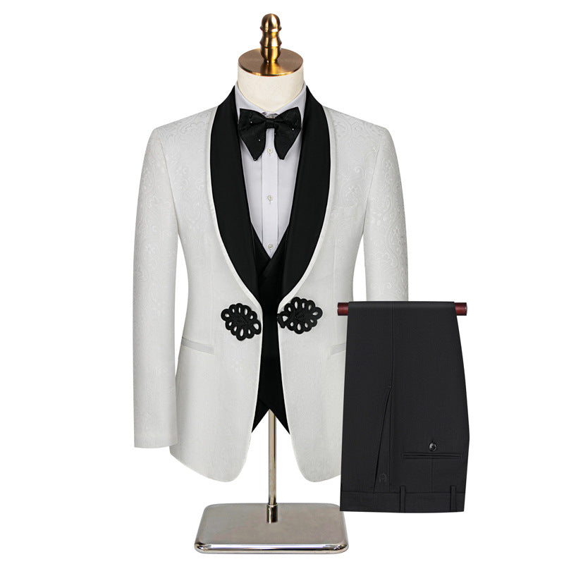 Black Lapel White Tuxedo