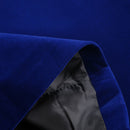 Smoking deux pièces en velours bleu roi à revers pointu pour homme