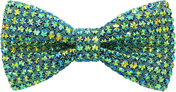 Rhinestone Green Bow Tie