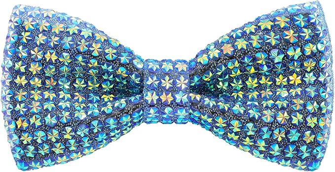 Rhinestone Blue Bow Tie