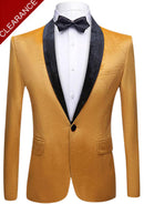 Men's Gold Tuxedo Luxurious Velvet Jacket
