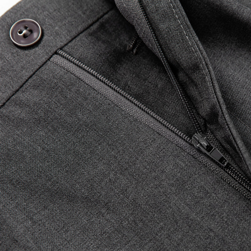 gray casual suit pants - 1