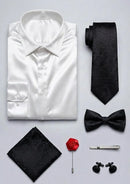 Men’s Complete Formalwear Bundle – Satin Shirt & Accessories