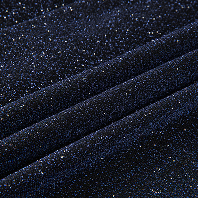 Starry Navy Blue Smoking Suit Fabric