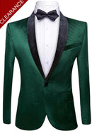 Men's Emerald Green Tuxedo Luxurious Velvet Jacket