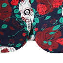 Traje de festival de música para hombre con estampado de calaveras vibrantes