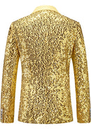 Metallic Gold Sequin Suit Back