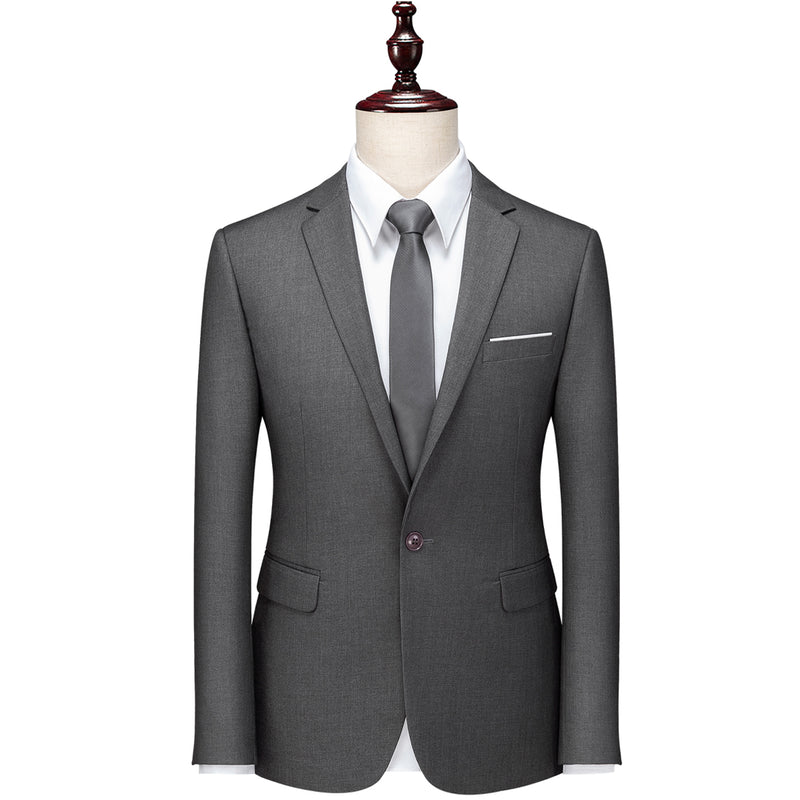 gray casual suit details - 3