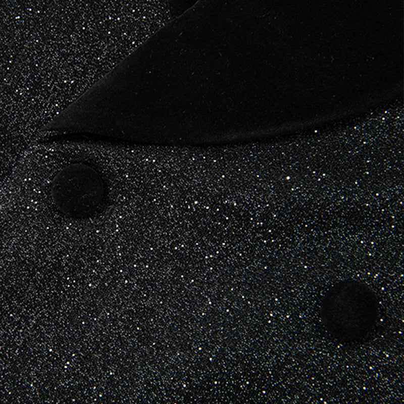 Starry Black Smoking Suit - 2