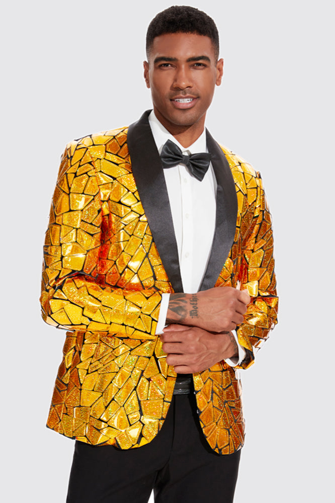 Golden prom suit