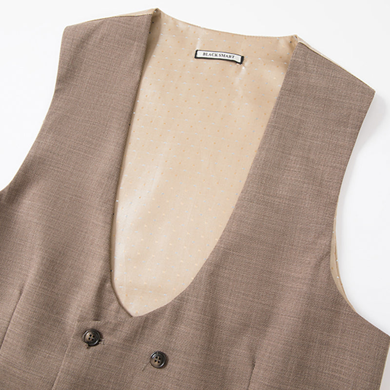 Plaid Brown Suit vest