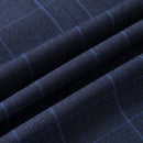 Plaid Navy Suit fabric