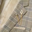 Plaid Brown Suit details