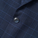 Plaid Navy Suit details - 3