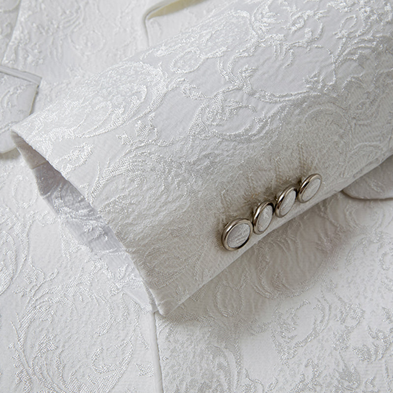 Wedding White Suit Details - 2