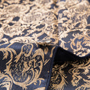 Gold Damask Navy Blue Suit details