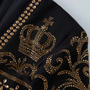 Hand-Embellished Gold Crown Jacket
