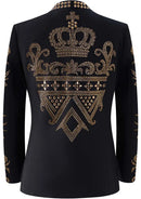 Hand-Embellished Gold Crown Jacket