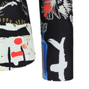 Traje casual de 3 piezas con estampado de grafiti y retrato de moda para hombre