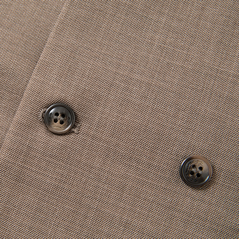 Plaid Brown Suit details - 4