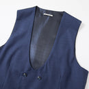 Plaid Navy Suit details - 4