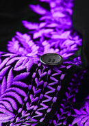 Purple Embroidery Black Velvet Tuxedo