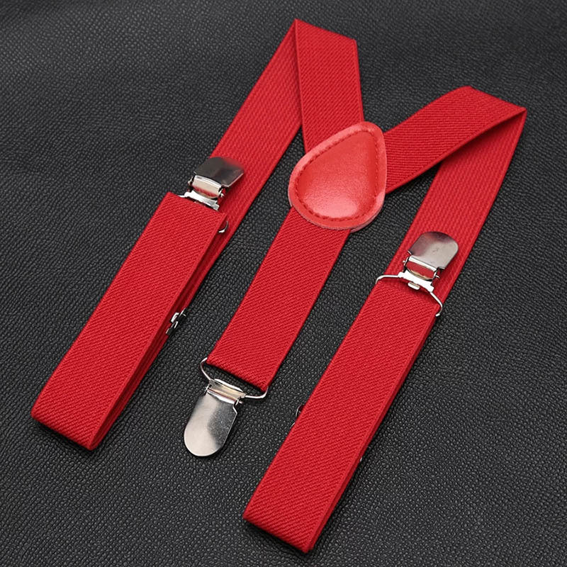 Men's Classic Red Bow Tie & Suspenders Set