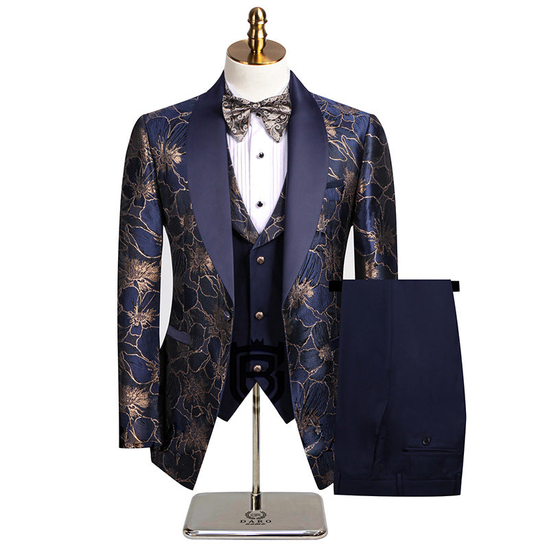 3-Piece Navy Wedding Suit