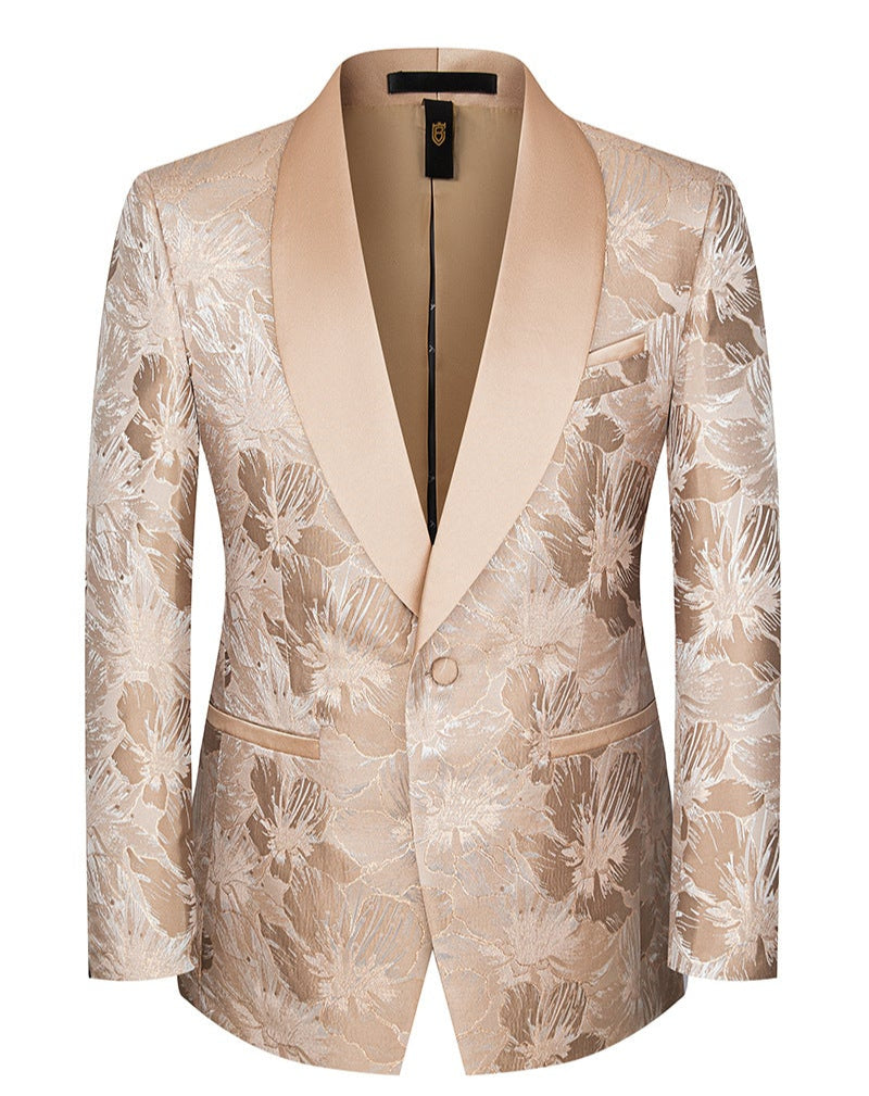 3-Piece Champagne Wedding Suit - 1