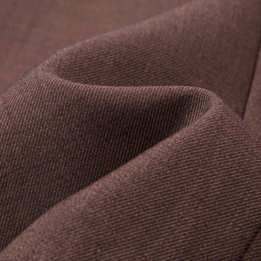 Striped Dark Brown Suit Fabric