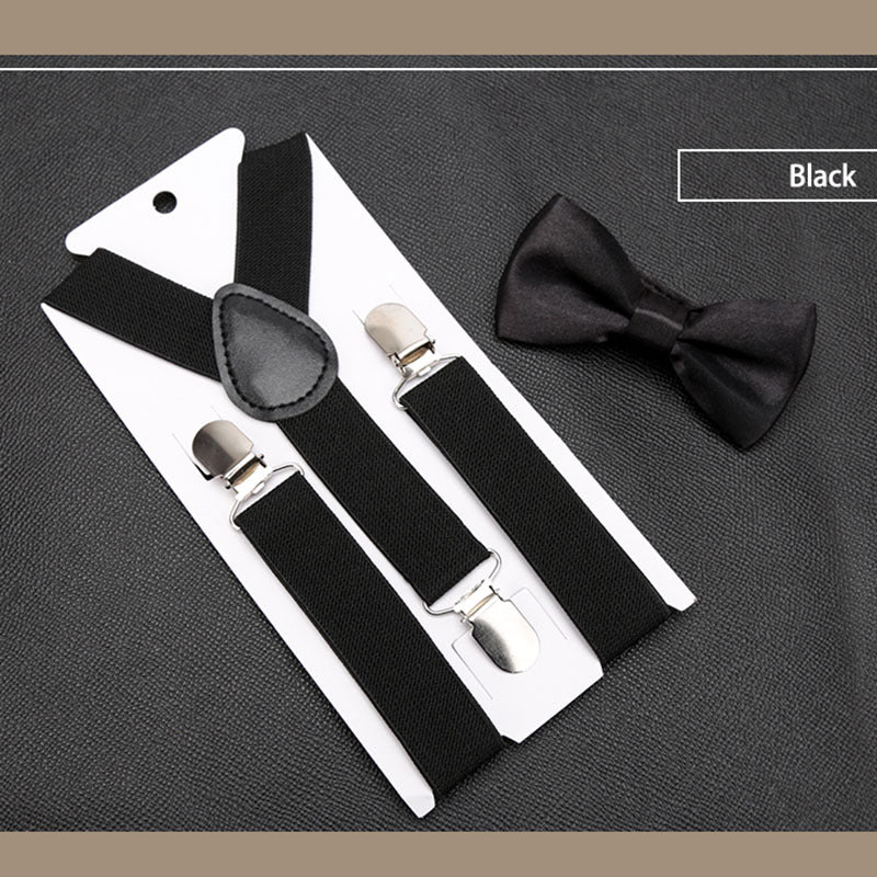 Men's Classic Bow Tie & Suspenders Set 17 Color