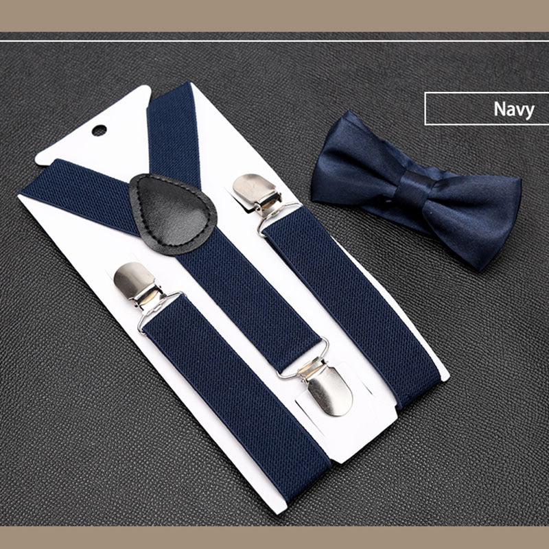 Men's Classic Bow Tie & Suspenders Set 17 Color