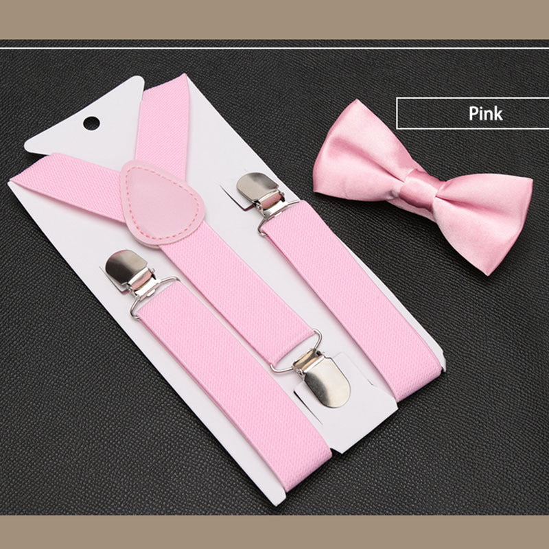 Men's Classic Bow Tie & Suspenders Set 17 Color