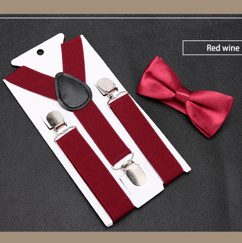 Men's Classic Bow Tie & Suspenders Set 17 Color