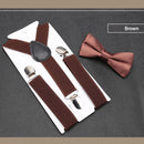 Men's Classic Bow Tie & Suspenders Set 16 Color