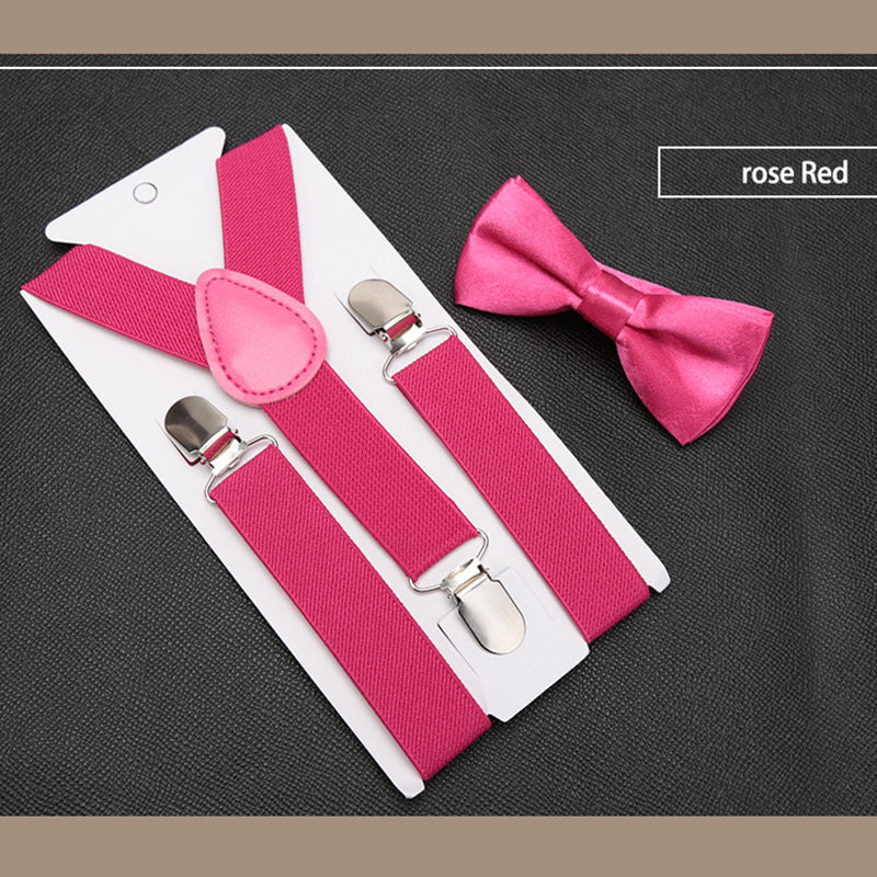 Men's Classic Bow Tie & Suspenders Set 17 Color