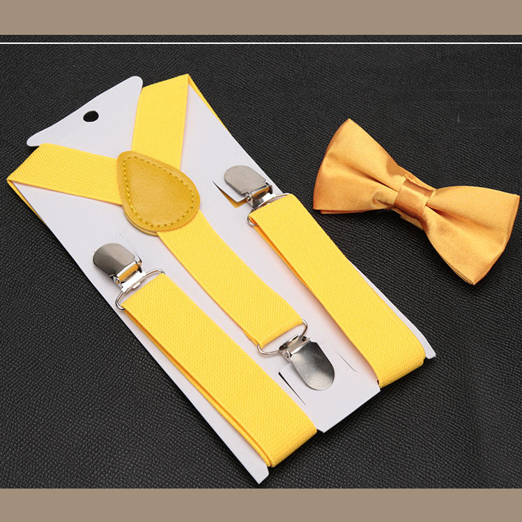 Men's Classic Bow Tie & Suspenders Set 17 Color