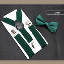 Men's Classic Bow Tie & Suspenders Set 16 Color